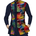 Black Cotton Dashiki Men's Shirt-Men Shirts-LeStyleParfait