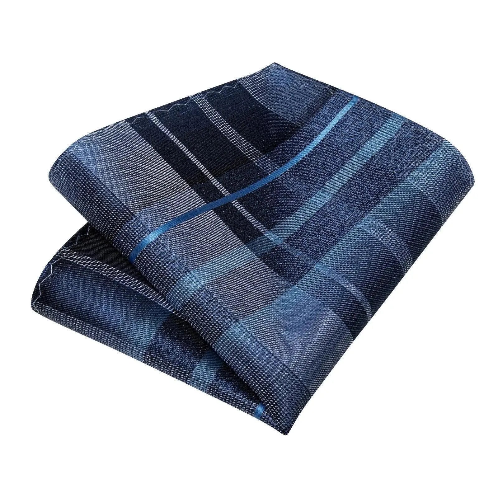 Blue Checked Necktie Set - Necktie - LeStyleParfait