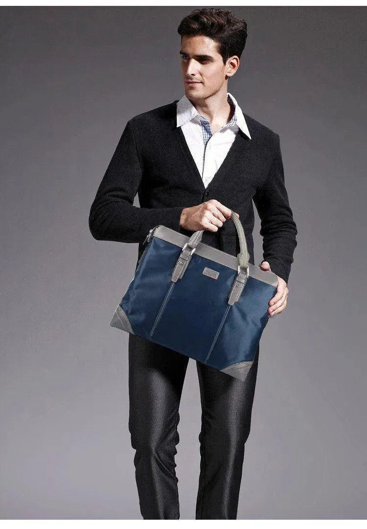 Blue Laptop Bag For Men - Handbag - LeStyleParfait