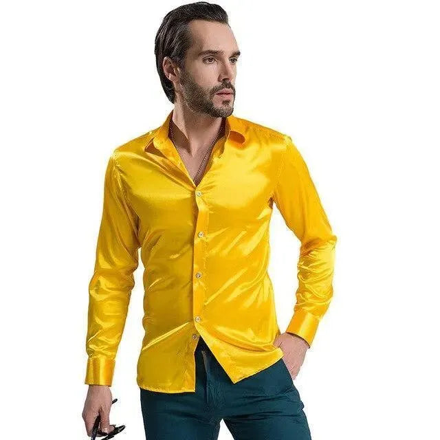 Bolan Satin Silk Shirt For Men - Silk Shirt - LeStyleParfait