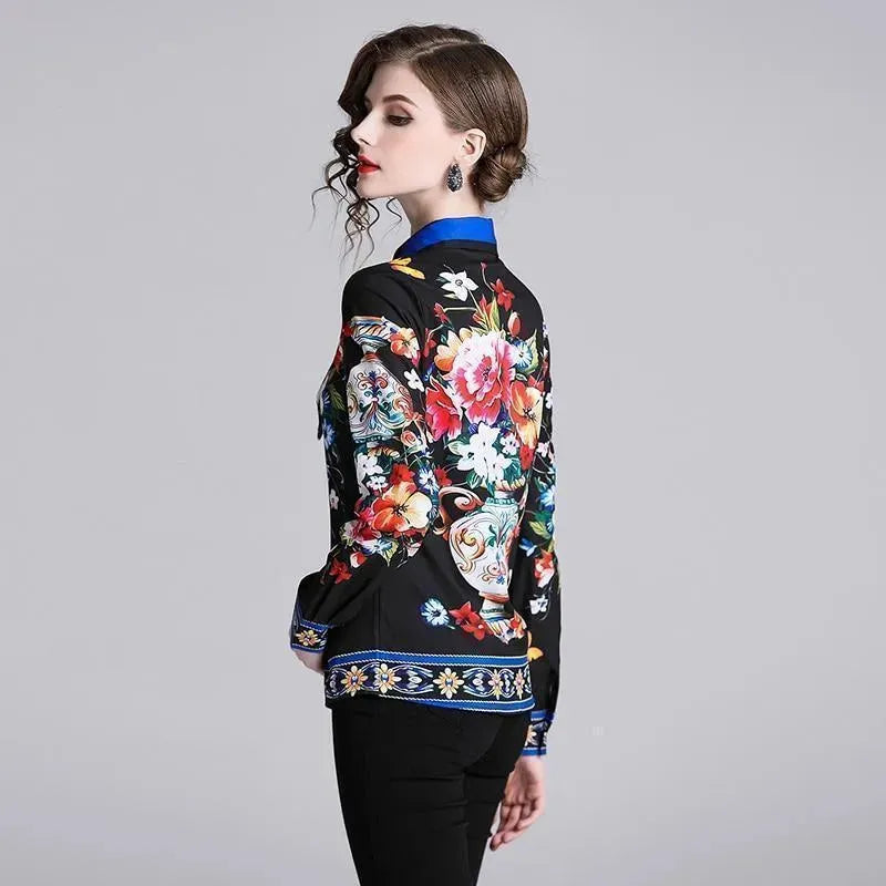 Bow Collar Silk Blouse - Women's Shirt - LeStyleParfait