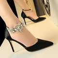 Buckle-Strap Silk Pumps Shoes - Pumps Shoes - LeStyleParfait