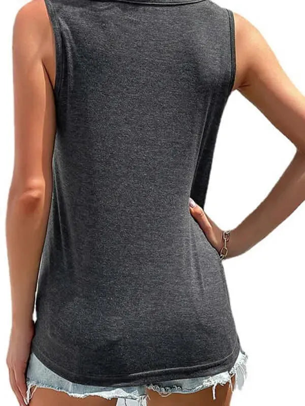 Buttoned Crewneck Women Top - Women Tops & Blouses | LeStyleParfait-Women Tops