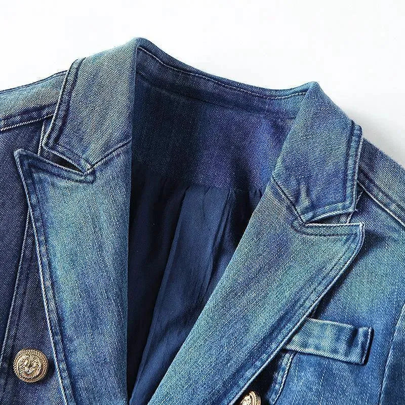 Casual Denim Blazer Women - Casual - Plain-Solid - Denim Blazer - LeStyleParfait