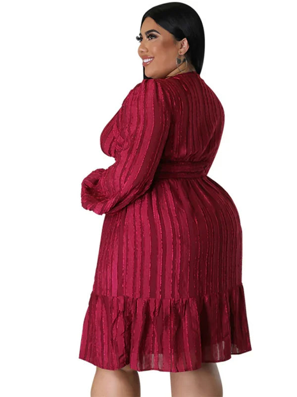 Casual Jacquard Oversized Mini Dress