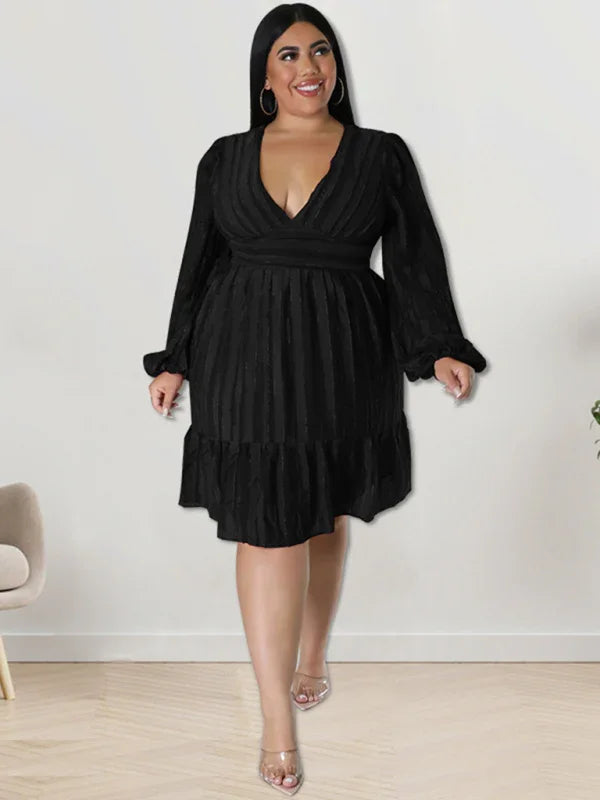 Casual Jacquard Oversized Mini Dress