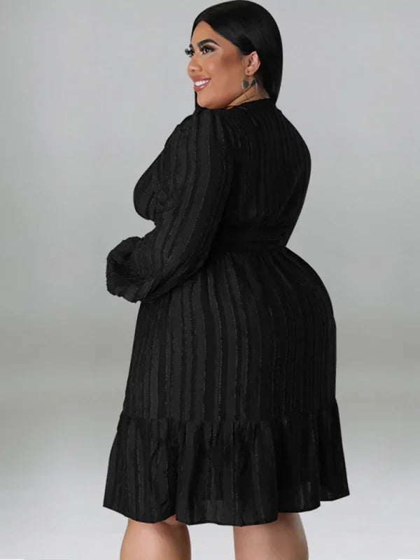 Casual Jacquard Oversized Mini Dress
