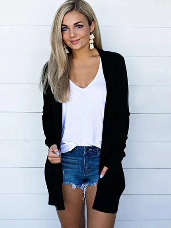 Casual Knitted Women Cardigan Sweater - Cardigan Sweater - LeStyleParfait