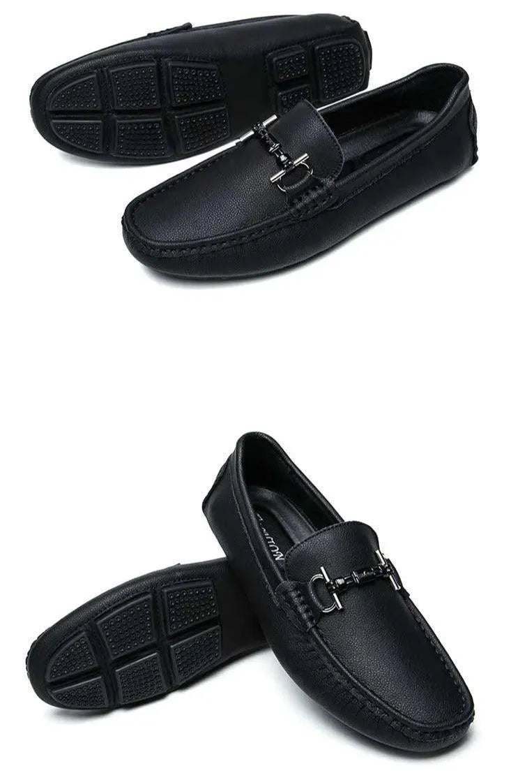 Casual Leather Driving Shoes For Men - Loafer Shoes - LeStyleParfait