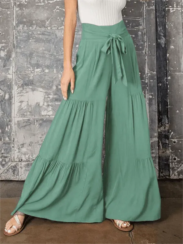 LeStyleParfait Women Pants Plain-Solid Women's Drawstring Polyester-Women Pants