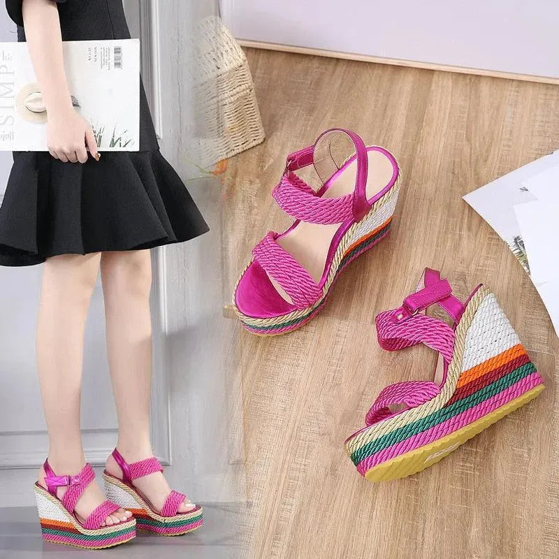Casual Peep Toe Wedge Shoes - Wedge Shoes - LeStyleParfait