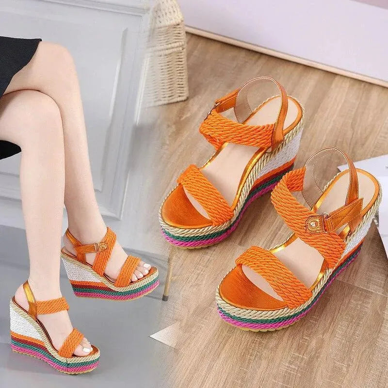 Casual Peep Toe Wedge Shoes - Wedge Shoes - LeStyleParfait