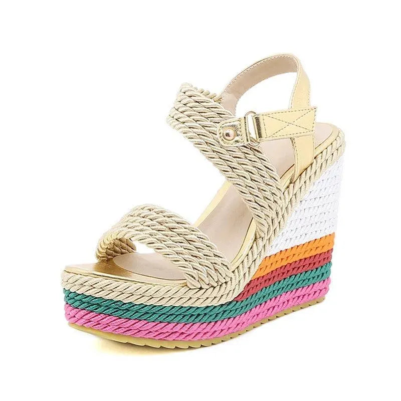 Casual Peep Toe Wedge Shoes - Wedge Shoes - LeStyleParfait