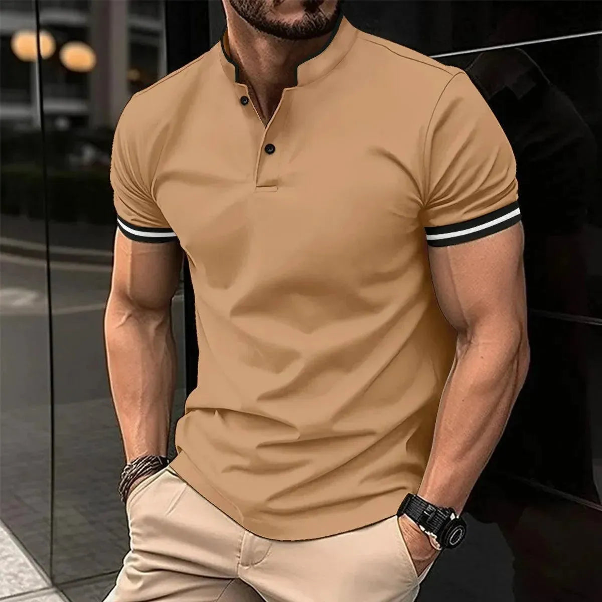 Casual Short-Sleeved Men Polo Shirt - Polo Shirt - LeStyleParfait
