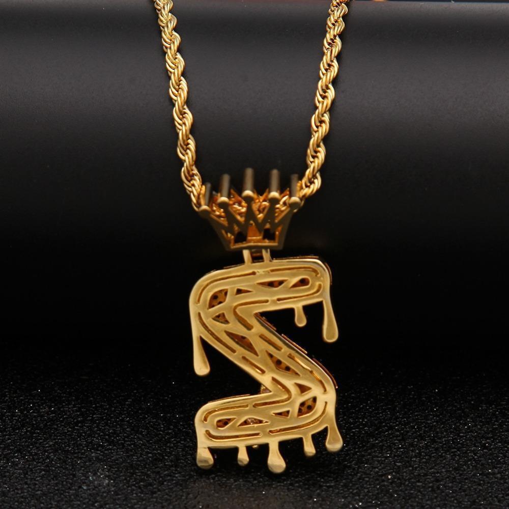 Chain Necklace - Letter "S" Pendant - Pendant Necklace - LeStyleParfait
