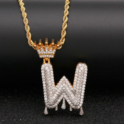 Chain Necklace - Letter "W" Pendant - Pendant Necklace - LeStyleParfait