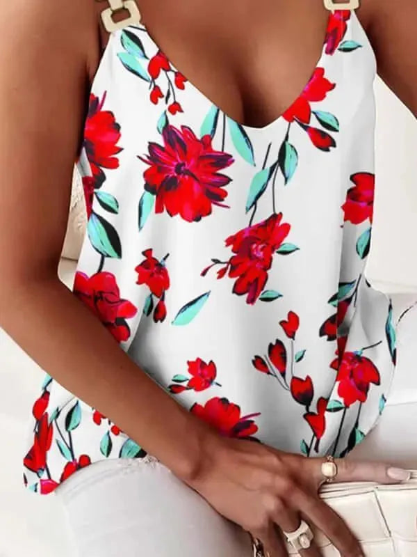 Chain Strap Halter Top - Women Tops & Blouses | LeStyleParfait-Women Tops