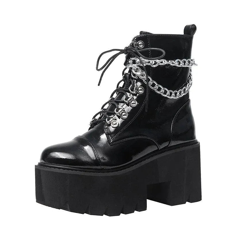 LeStyleParfait Shoes Women's Ankle Boots PU Leather Boots-Boots