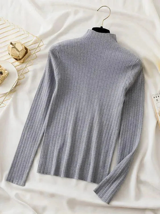 Charming Turtleneck Knitwear - Pullover Sweater - LeStyleParfait