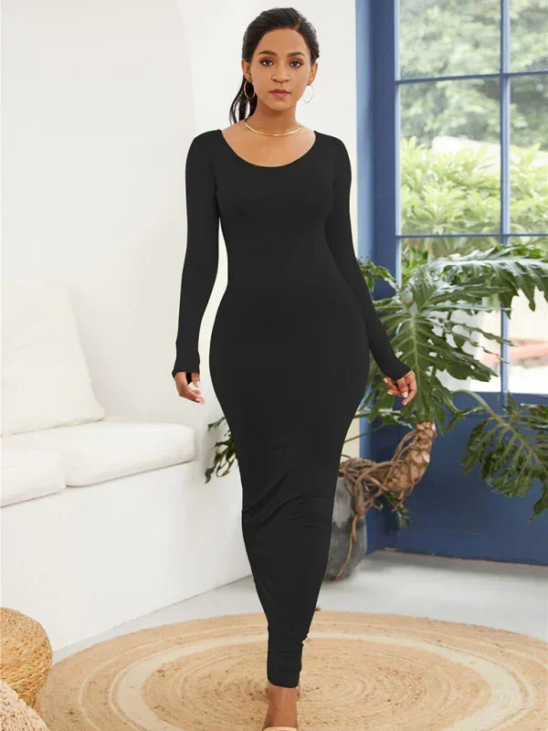 Chic Black Sleeveless Bodycon Maxi Dress