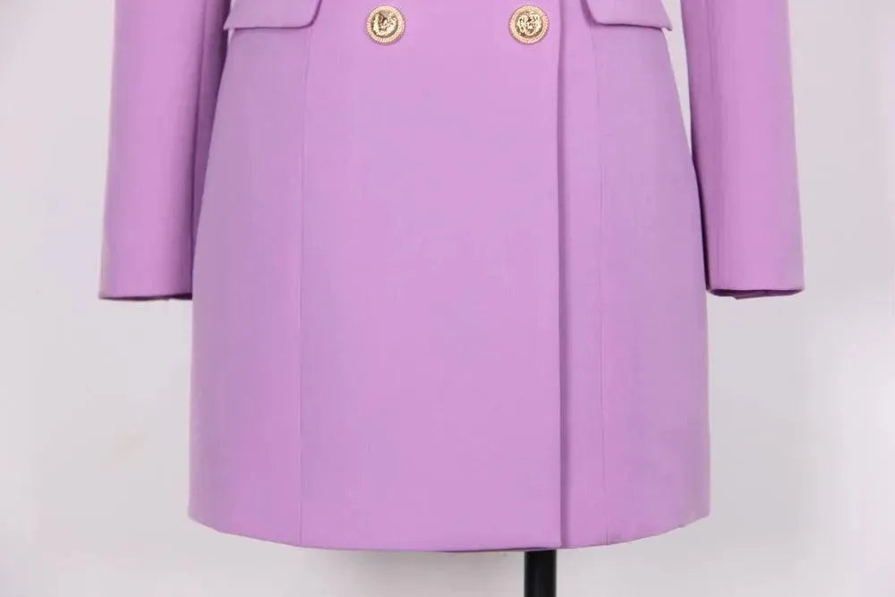 Chic Double-Breasted Blazer Women - Formal-Business - Plain-Solid - Double-Breasted Blazer - LeStyleParfait