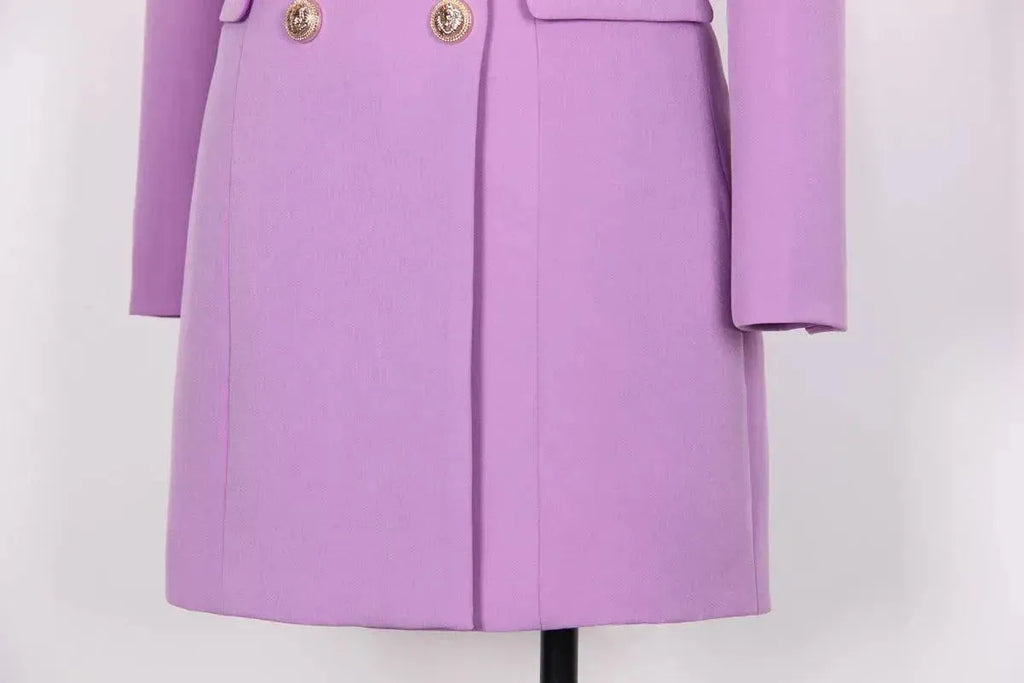 Chic Double-Breasted Blazer Women - Formal-Business - Plain-Solid - Double-Breasted Blazer - LeStyleParfait