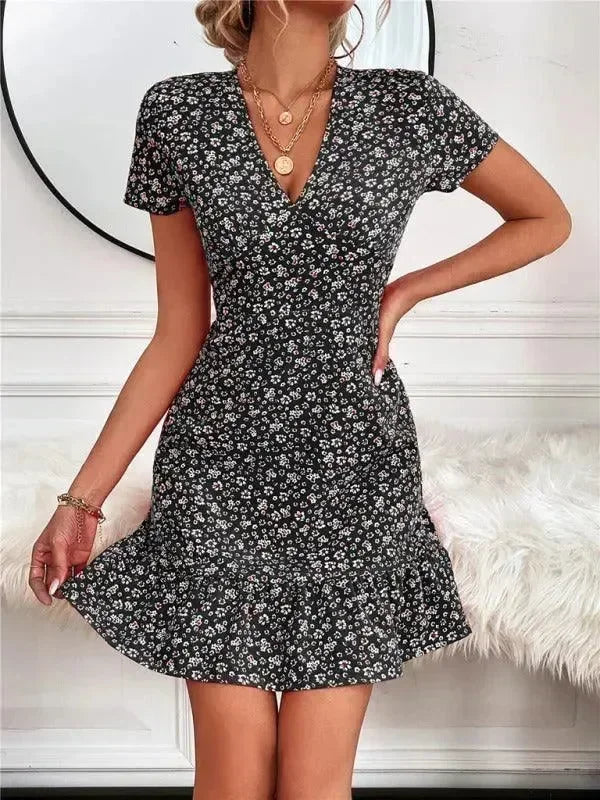 Chic Geometric Cotton Mini Dress