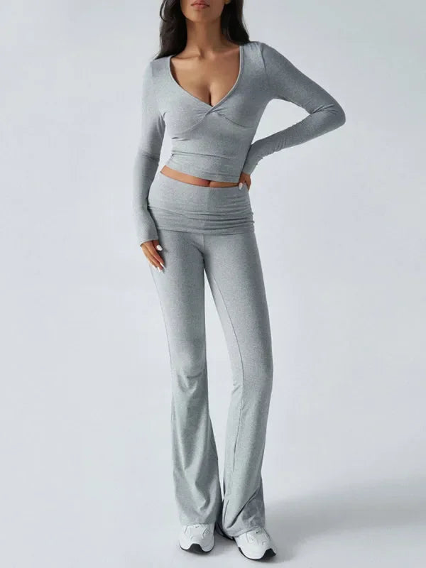Chic Women Casual Jersey Two-Piece Set - Casual Jersey Two-Piece Set - LeStyleParfait