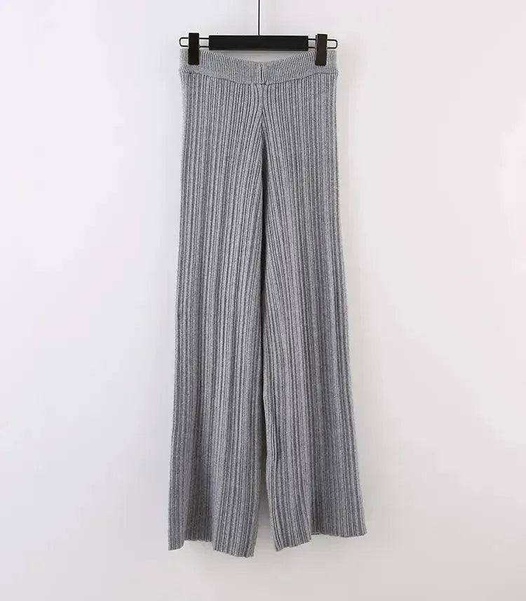 Chic Women Casual Mustard Two-Piece Sweater Set - Casual Sweater Set - LeStyleParfait