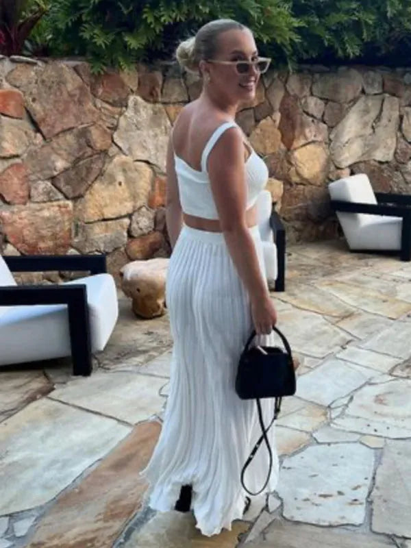 Chic Women Casual Ribbed Two-Piece Set - Casual Ribbed Two-Piece Set - LeStyleParfait