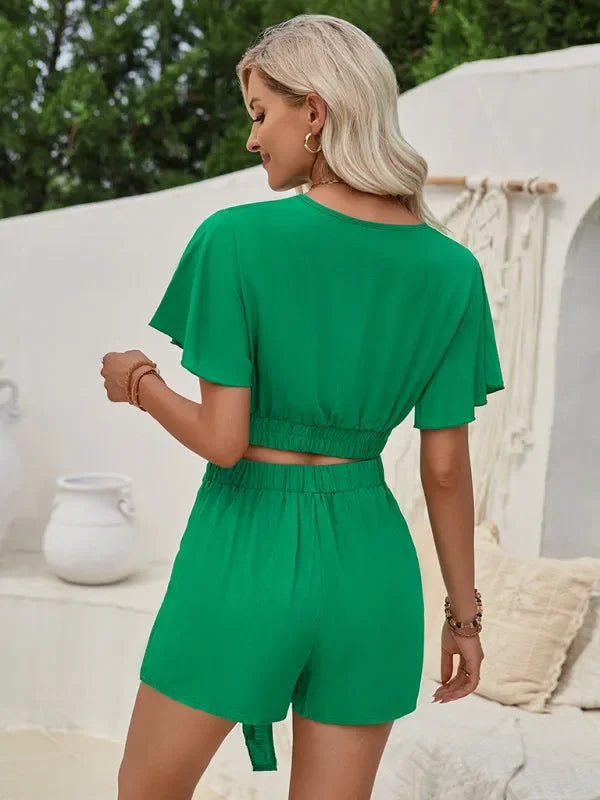 Chic Women Casual Two-Piece Shorts Set - Casual Shorts Set - LeStyleParfait