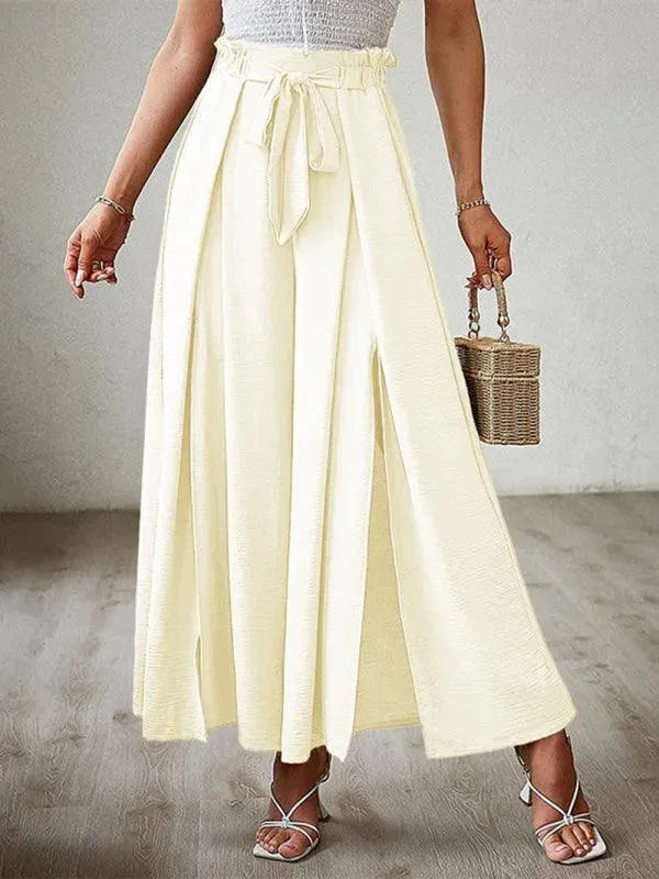 Loose Pleated Wide Leg Women pants - Women Pants - LeStyleParfait