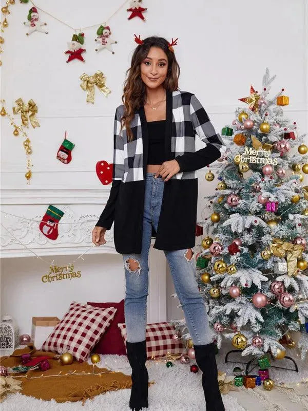 Christmas Print Casual Women Cardigan Sweater - Cardigan Sweater - LeStyleParfait