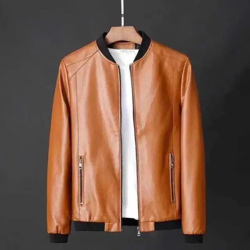 Classic Slim Fit Men Leather Jacket - Leather Jacket - LeStyleParfait