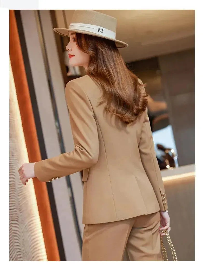 Formal 1-Button Women's Pantsuit - Pantsuit - LeStyleParfait