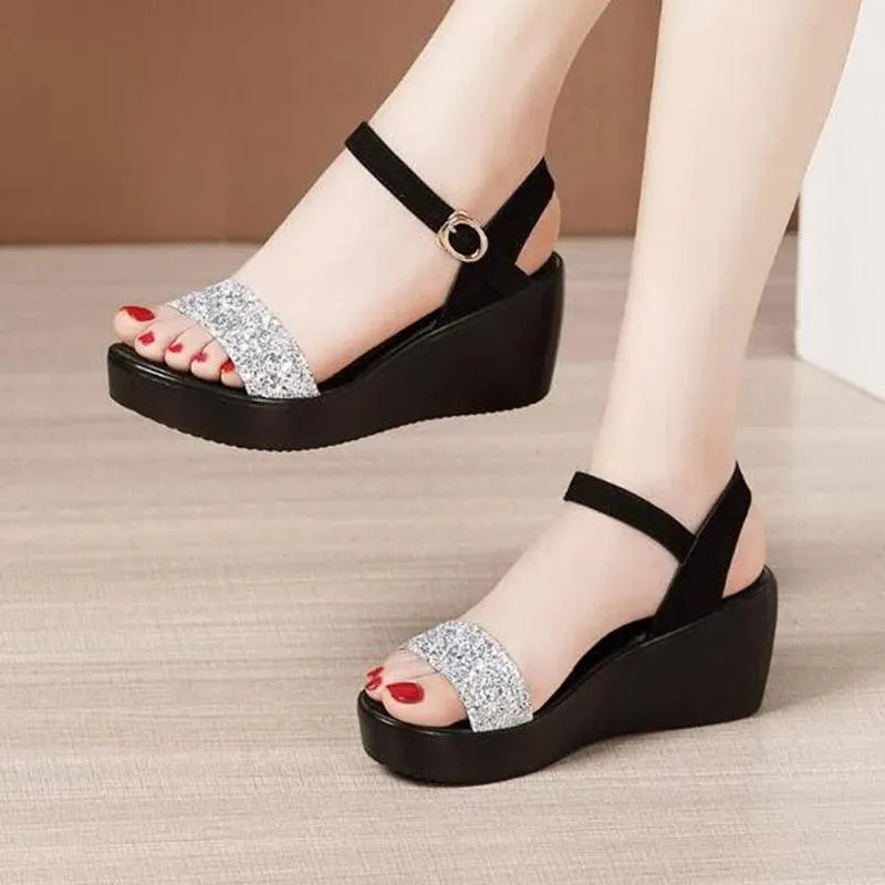 Classy Summer Wedge Sandals - Wedge Shoes - LeStyleParfait