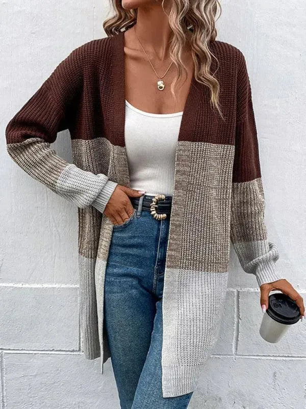 Color-Blocking Women Cardigan Sweater - Cardigan Sweater - LeStyleParfait