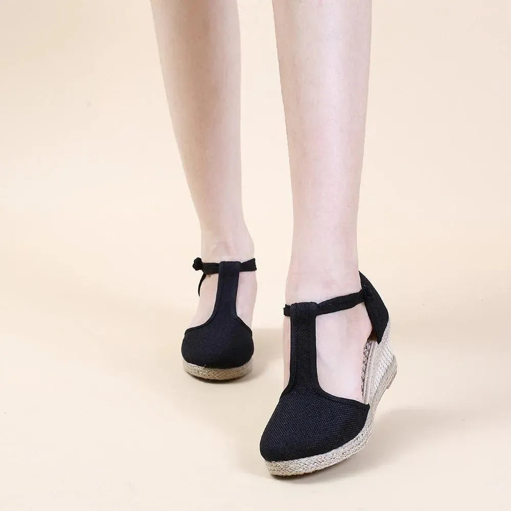 Comfortable Wedge Sandal Shoes - Wedge Shoes - LeStyleParfait