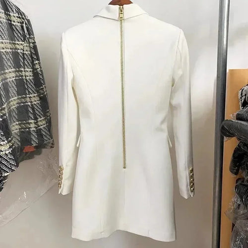 all-season,all-season dress,blazer dress,button-down,button-down dress,buttons,cotton,cotton dress,ladies Wrinkle resistant,long sleeve,long sleeve dress,mini,mini dress,office,office dress,Quick drying mini dress,sheath,sheath dress,solid,solid dress,straight,straight dress,tailored,tailored dress,V-neck,v-neck dress-LeStyleParfait