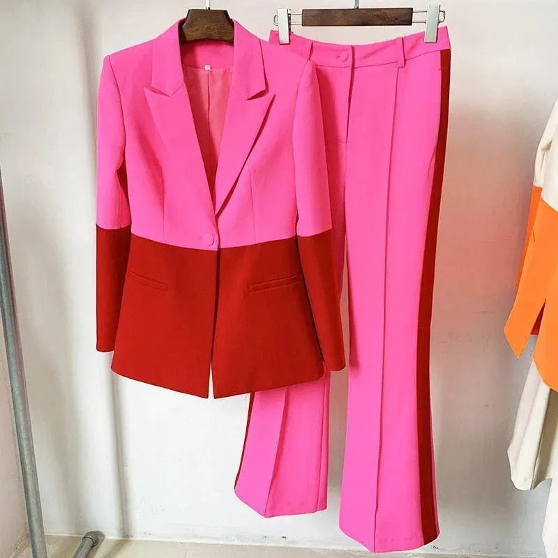 Contrast Patchwork Pantsuit - Pantsuit - LeStyleParfait