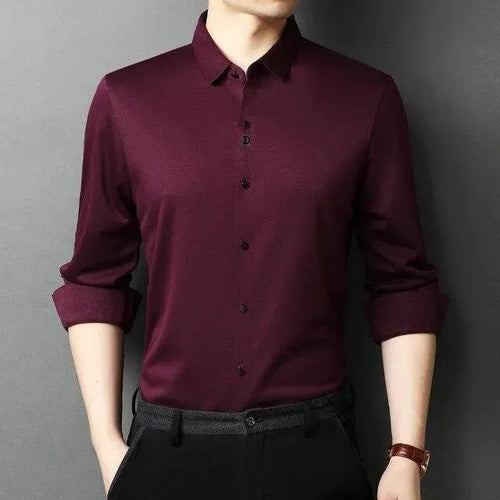 Costello Plus Size Satin Shirt For Men - Silk Shirt - LeStyleParfait