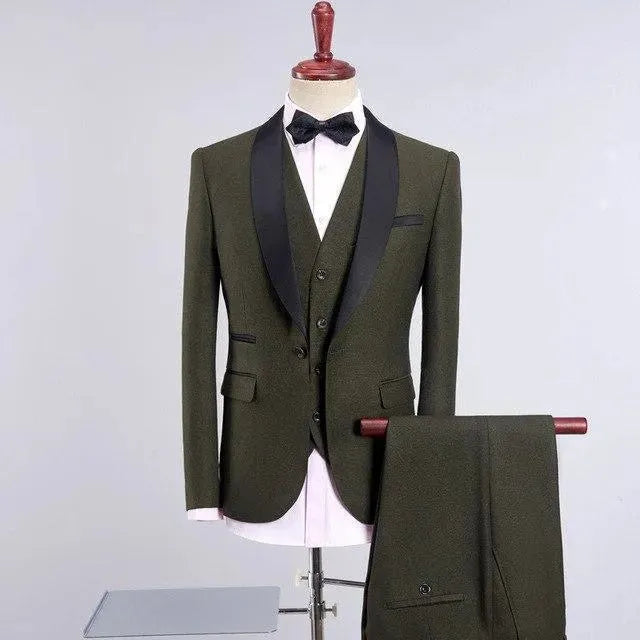 Cowell Tuxedo Wedding Suit, Shawl Collar - Tuxedo Suit - LeStyleParfait