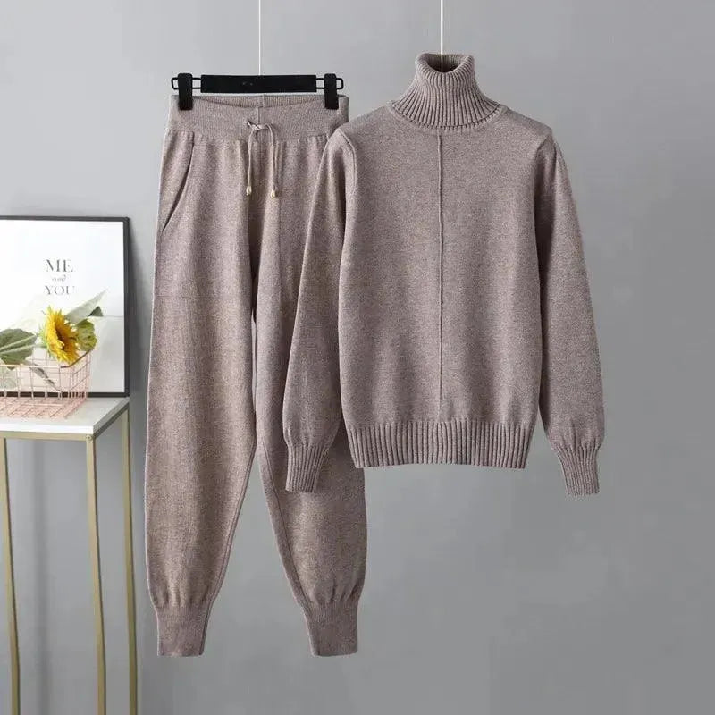 Cozy Women Casual Knit Two-Piece Set - Casual Knit Two-Piece Set - LeStyleParfait