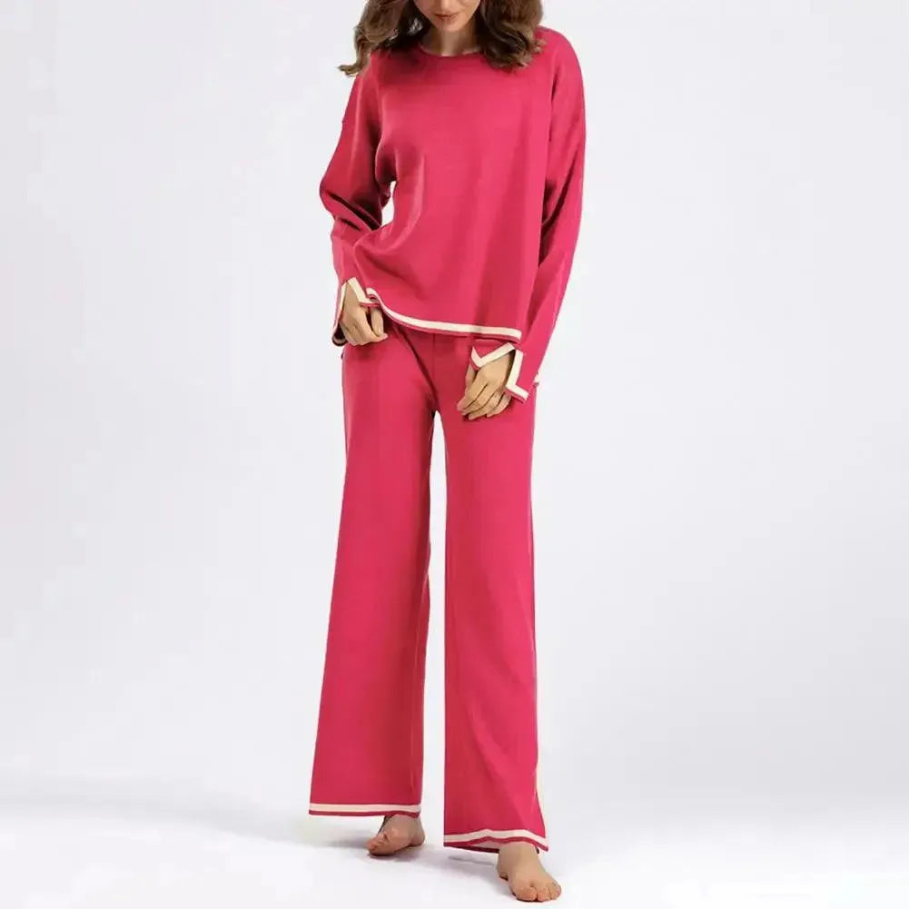 Cozy Women Colorblock Lounge Two-Piece Set - Colorblock Lounge Two-Piece Set - LeStyleParfait