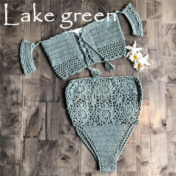 Crochet Bandeau Bikini Set - Bikini - LeStyleParfait