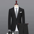 Deal Striker Pinstripes Three Piece Suit - Three Piece Suit - LeStyleParfait