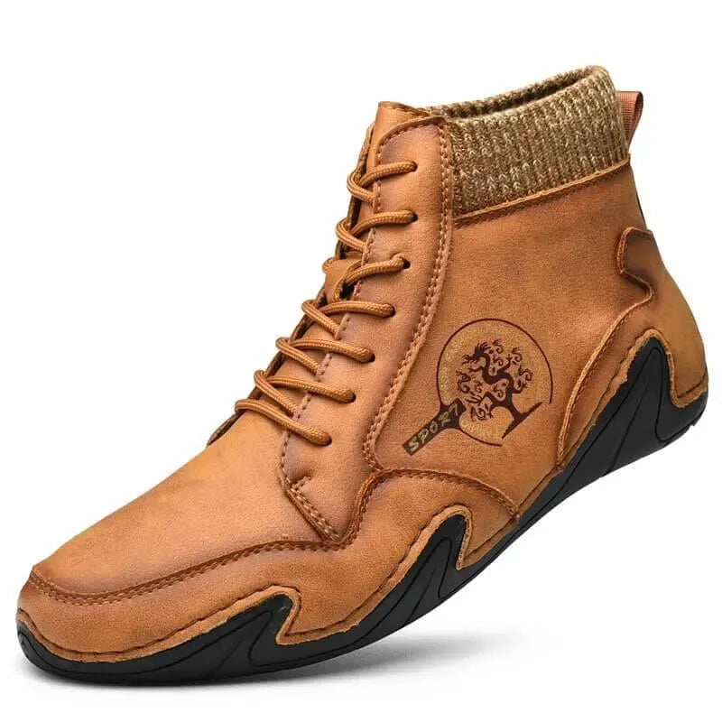 Dillon - Lace-Up Leather Ankle Boots - Boots - LeStyleParfait