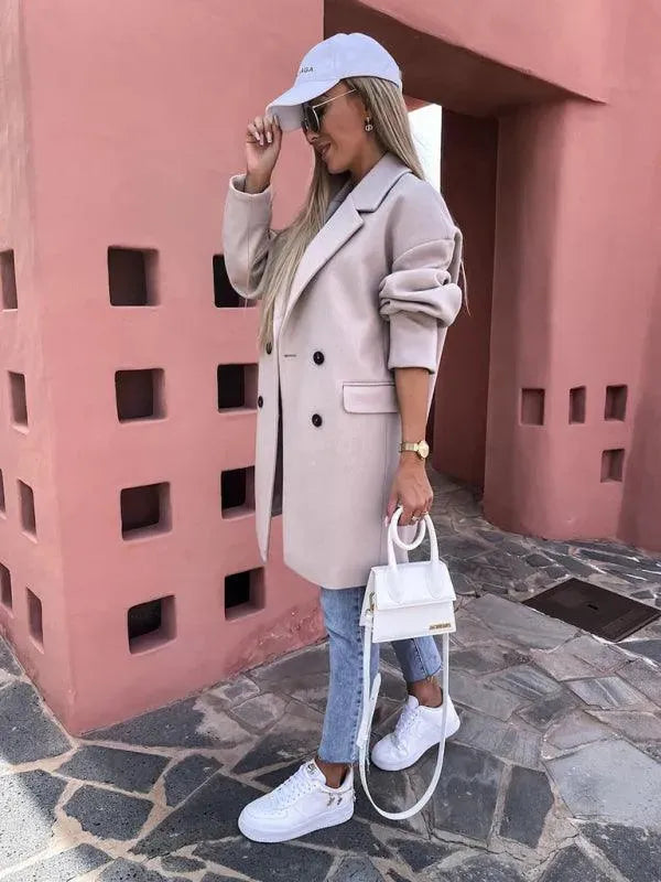 Double-Breasted Women Winter Coat - Winter Coat - LeStyleParfait