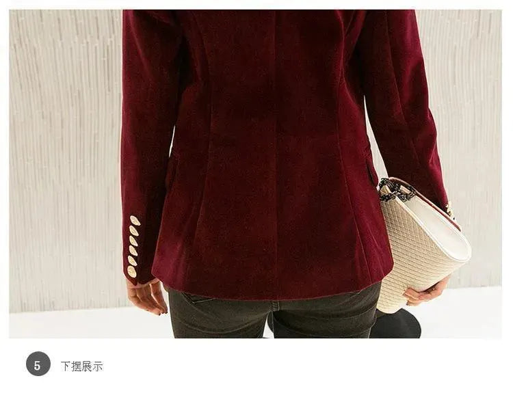 Douceur Velvet Blazer Women - Casual - Plain-Solid - Velvet Blazer - LeStyleParfait