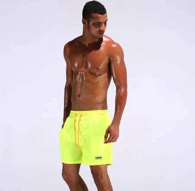 Drawstring Men Beach Shorts - Beach Shorts - LeStyleParfait